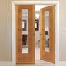JB Kind Mistral Pre-Finished Oak 1 Light Glazed Internal Door additional 2