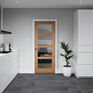 Door Giant Shaker-Style Oak Veneer 4 Light Glazed Unfinished Internal Door additional 2