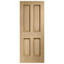 XL Joinery Victorian 4 Panel Unfinished Oak Internal Door - 1981mm x 610mm x 35mm additional 1