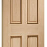 XL Joinery Victorian 4 Panel Unfinished Oak Internal Door - 1981mm x 610mm x 35mm additional 4