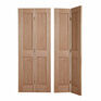 Door Giant Victorian-Style Oak Veneer 4 Panel Unfinished Bi-Fold Door additional 1