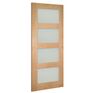 Deanta Coventry Pre-Finished Oak Frosted Glazed Door additional 3