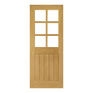 Deanta Ely Unfinished Oak 6 Light Glazed Internal Door additional 1