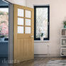 Deanta Ely Unfinished Oak 6 Light Glazed Internal Door additional 2
