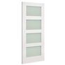 Deanta Coventry White Primed Frosted Glazed Internal Door additional 3