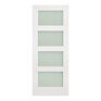 Deanta Coventry White Primed Frosted Glazed Internal Door additional 1