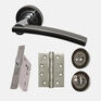 LPD Sirus Polished Chrome / Black Chrome Door Handle Pack additional 2