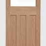 Door Giant Edwardian-Style Oak Veneer 1 Light Glazed Unfinished Internal Door additional 6