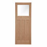 Door Giant Edwardian-Style Oak Veneer 1 Light Glazed Unfinished Internal Door additional 1