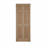 Door Giant Georgian-Style Oak Veneer 6 Panel Unfinished Internal Door additional 1