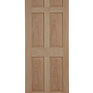 Door Giant Georgian-Style Oak Veneer 6 Panel Unfinished Internal Door additional 2