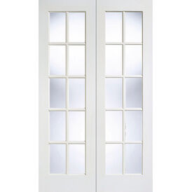 LPD GTPSA White Primed 20 Light Glazed Rebated Internal Doors (Pair)