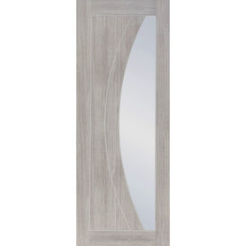 XL Joinery Salerno White Grey Clear Glazed Laminated Internal Door