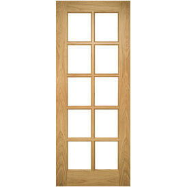 Deanta Bristol Unfinished Oak Glazed Internal Door