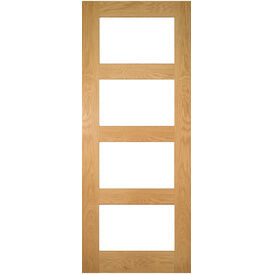 Deanta Coventry Unfinished Oak Clear Glazed Door