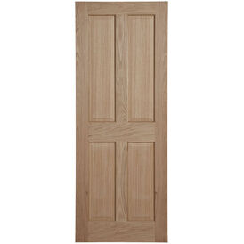 Door Giant Victorian-Style Unfinished Oak Veneered 4 Panel Internal Door