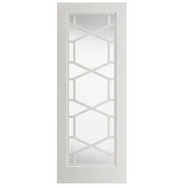 JB Kind 1 Light Quartz Geometric Pattern Glazed Internal Door