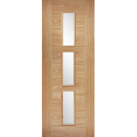 LPD Sofia Pre-Finished Oak 3 Light Glazed Internal Door