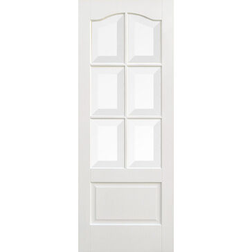 LPD Kent Traditional White Primed 6 Light Glazed Internal Door
