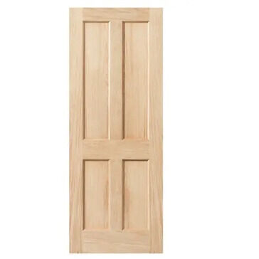 JB Kind Derwent 4 Panel Unfinished Real Oak Internal Door