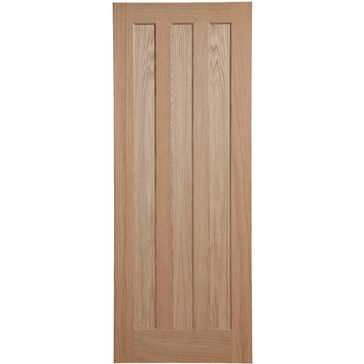 Door Giant Oak Veneer 3 Panel Unfinished Internal Door