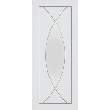XL Joinery Pesaro Clear Glazed White Primed Internal Door