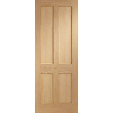 XL Joinery Victorian Shaker 4 Panel Unfinished Oak Internal Door