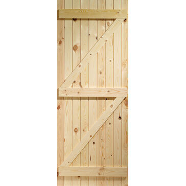 XL Joinery Unfinished Pine Ledged & Braced Shed Door/Wooden Gate