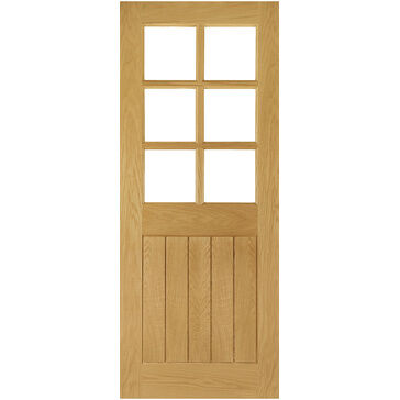 Deanta Ely Pre-Finished Oak 6 Light Glazed Internal Door