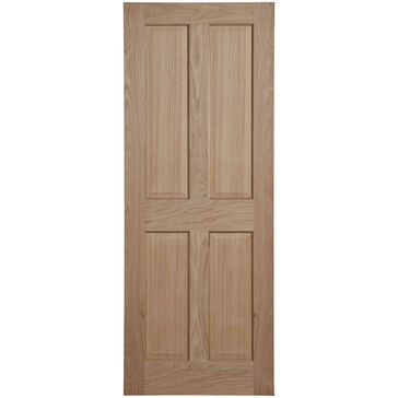 Door Giant Victorian-Style Oak Veneer 4 Panel Unfinished Internal Door