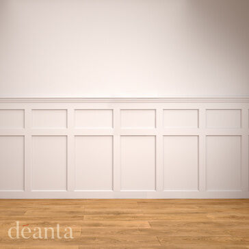 Deanta Hampton White Primed Wall Panelling - 2400mm Pack