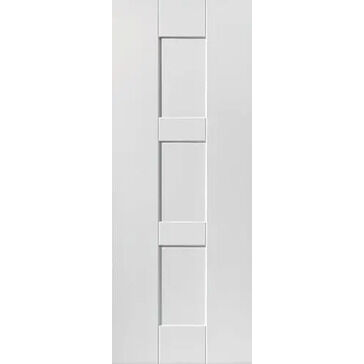 JB Kind 3 Panel Geo White Primed Shaker Internal Door