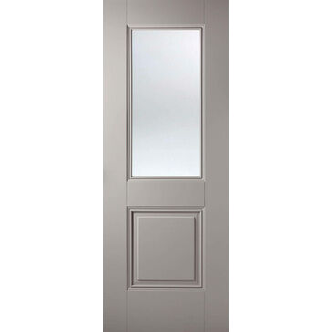 LPD Arnhem 1 Light Glazed Primed Grey Internal Door