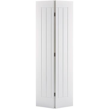 LPD White Primed Mexicano Bi-fold Door