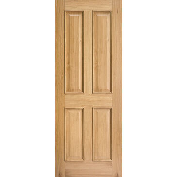 LPD Regency RM2S 4 Panel Unfinished Oak FD30 Internal Fire Door
