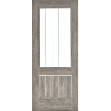 LPD Mexicano 1 Light Glazed Light Grey Laminated Internal Door