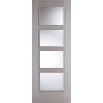 LPD Vancouver 4 Light Glazed Light Grey Internal Door