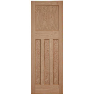 Door Giant Edwardian-Style Oak Veneer 4 Panel Unfinished Internal Door