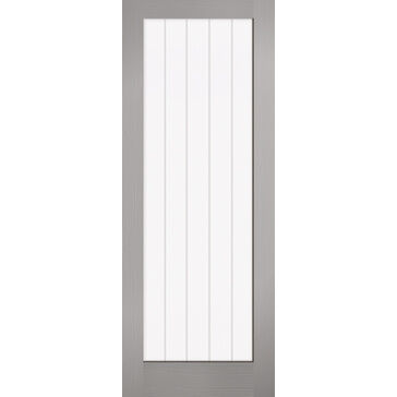 LPD Grey Moulded Textured Vertical 1 Light Glazed Internal Door