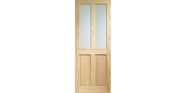 XL Joinery Internal Clear Pine Victorian with Clear Glass Pine Finish
