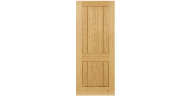 Deanta Ely Pre-Finished Oak 2 Panel Internal Door