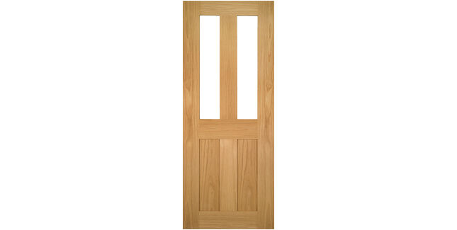 Deanta Eton Unfinished Oak Glazed Internal Door