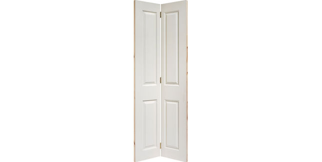 LPD White Primed Moulded Textured 4P Bi-Fold Door