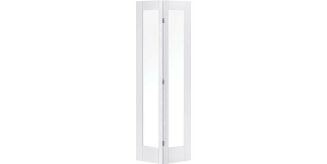LPD Pattern 10 Glazed White Primed Bi-Fold Door
