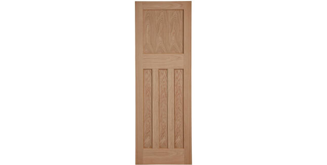 Door Giant Edwardian-Style Oak Veneer 4 Panel Unfinished Internal Door
